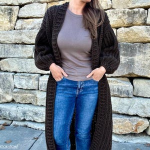 Eva Cardi Bulky Cardigan *** CROCHET PATTERN ***