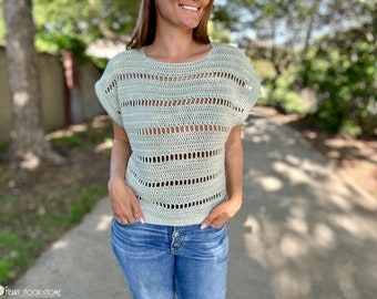 Godiva Tee Crochet Pattern: Oversized Summer Top (PDF Pattern)