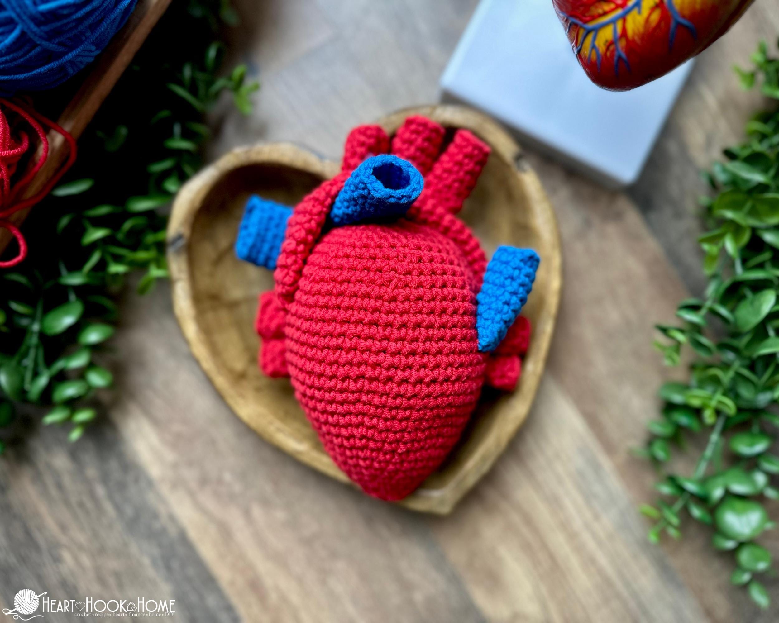39 Beautiful Crochet Heart Patterns To Make With Love 21 Anatomical Heart Crochet Pattern Realistic Heart Amigurumi