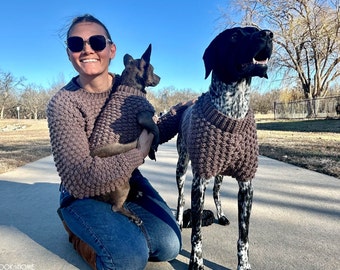 Wild Berry Dog Sweater Crochet Pattern (S, M, L)