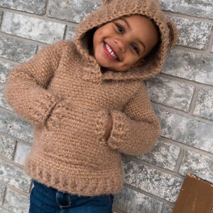 Hibernation Hoodie Child Sizes CROCHET PATTERN image 2