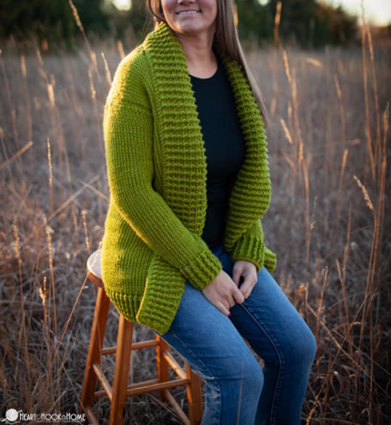 Tunisian Short Row Cardi ***CROCHET PATTERN***