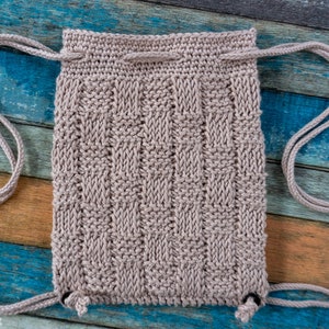 Tunisian Basket Weave Backpack *** CROCHET PATTERN *** / Printable PDF / Tunisian Crochet / Crochet Purse Pattern