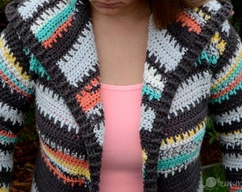 Painted Canyon Cardigan CROCHET PATTERN 