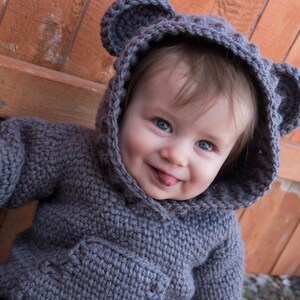 Hibernation Hoodie Child Sizes CROCHET PATTERN image 4