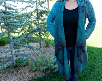 Vertical Row Blanket Cardigan ***CROCHET PATTERN***