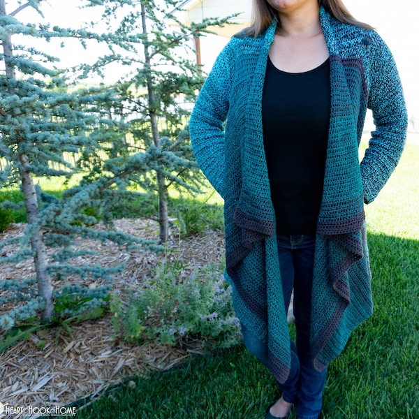 Vertical Row Blanket Cardigan ***CROCHET PATTERN***