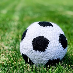 Crochet Soccer Ball Pattern PDF, Realistic Amigurumi Football, Stuffed Sports Ball, DIY Soccer Gift, Instant Download
