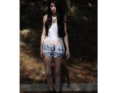 White Fringe Racerback Tank top.
