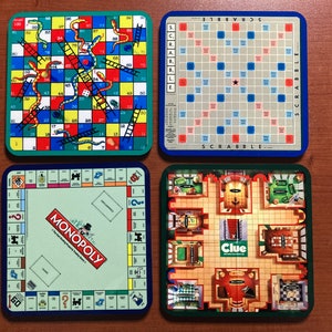 New Board Game Coasters, Set of 4, image 1