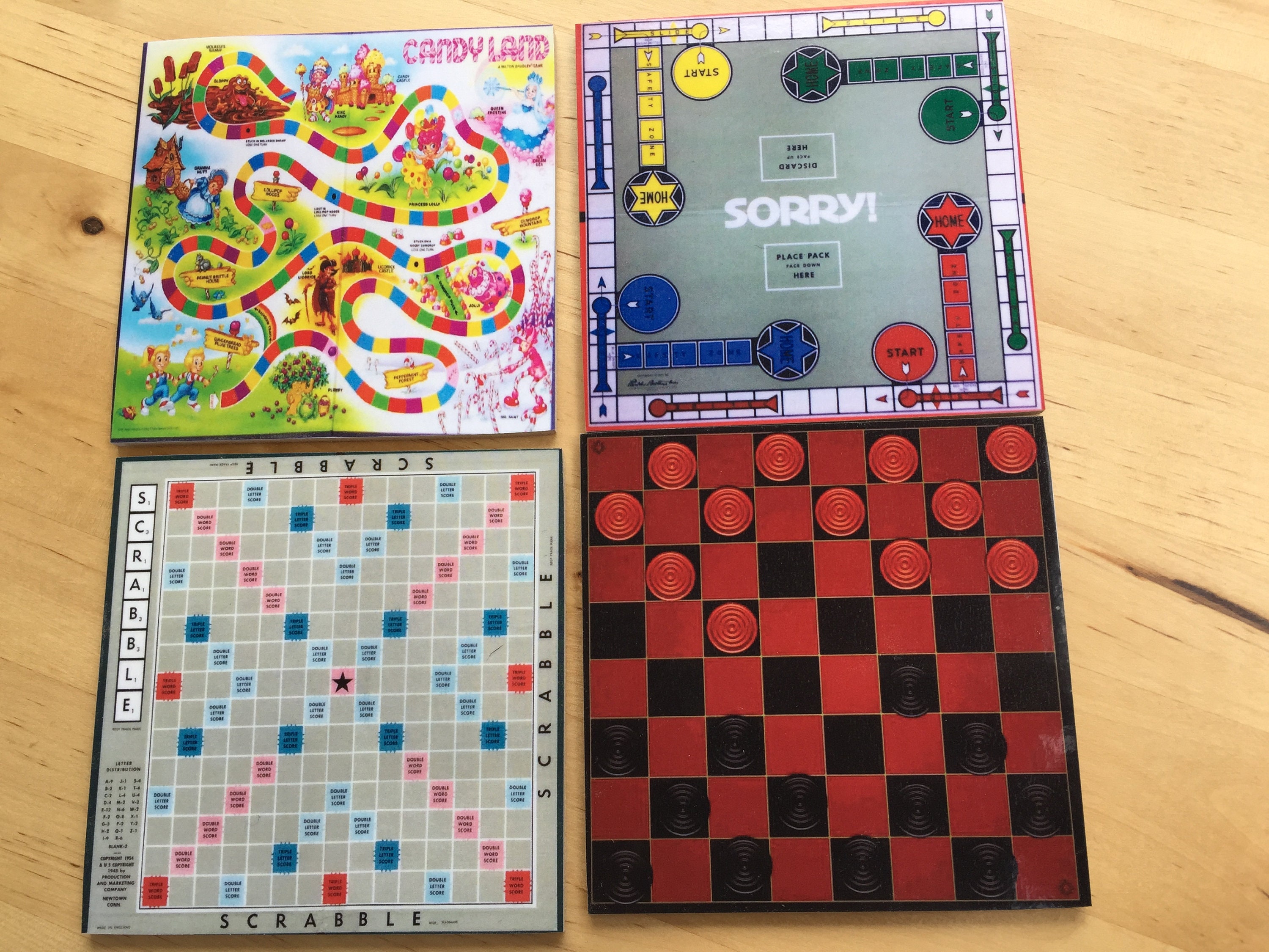 Board Game Coasters Set of 2 Etsy