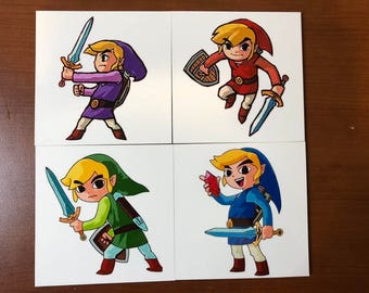 Zelda, Link Coasters, Set of 4,