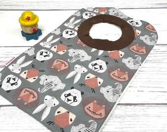 Woodland Toddler Bib - Panda Baby Bib - Over The Head Panda Bib - Girls Animal Bib - Bib for Baby Boys - Elephant Baby Bib - Baby Bibs - 162