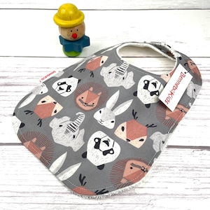 Baby Bib with Animals - Girls Baby Bib - Bib for Boys - Elephant Bib - Panda Bib - Gender Neutral Baby Bib - Baby Shower Gift - Bunny Bib