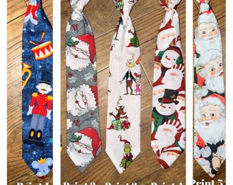 Christmas tie, necktie, Santa tie, Santa Claus tie, Nutcracker tie, boys necktie tie, Christmas tie, Christmas Outfit, children's necktie