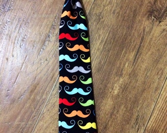 Mustache Boys Tie/Fun tie for pictures for birthdays!/Great for Birthdays and Pictures/Boy/Toddler/Child
