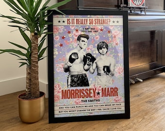 Is It Really So Strange? poster Morrissey Marr The Smiths Warhol Basquiat print boxing flowers large 30x20 pop art