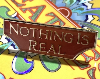 Nothing Is Real Enamel Pin Badge Liverpool Beatles Strawberry Fields Forever