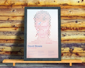 The Prettiest Star POSTER David Bowie Aladdin Sane Ziggy Stardust print large 30x20inches pop art Swiss Design Lyrics bowie poster