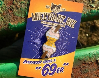 69er enamel Pin Badge ice-cream  flake sexy brooch summer gift