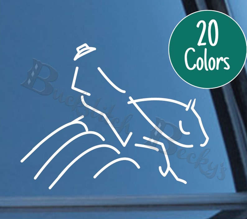 Reining Horse Decal Sticker
