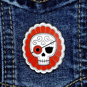 Skull Sister Hard Enamel Pins Double Post Back image 2