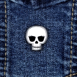 Skull Sister Hard Enamel Pins Double Post Back image 6