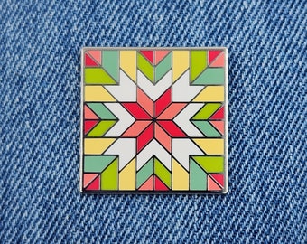 Starburst Quilt Block Enamel Pin | Blossom