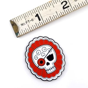 Skull Sister Hard Enamel Pins Double Post Back image 4