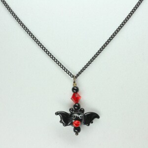 Halloween Bat Necklace & Earrings Set - Acrylic & Alloy Gothic Jewelry | Fancy Dress Party Accessories - View #3