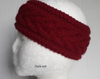 Cashmere Knitted Headband Ear Warmer - Handmade Textured  display picture 3