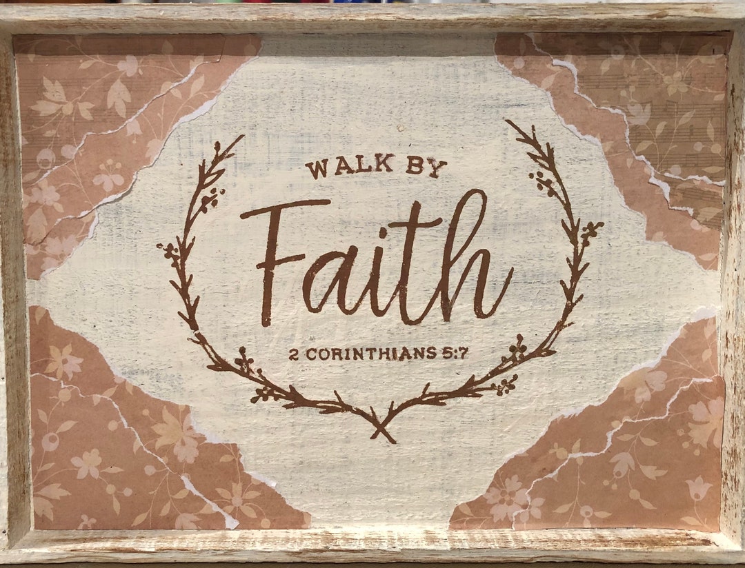 Walk by Faith Wall Decor Etsy