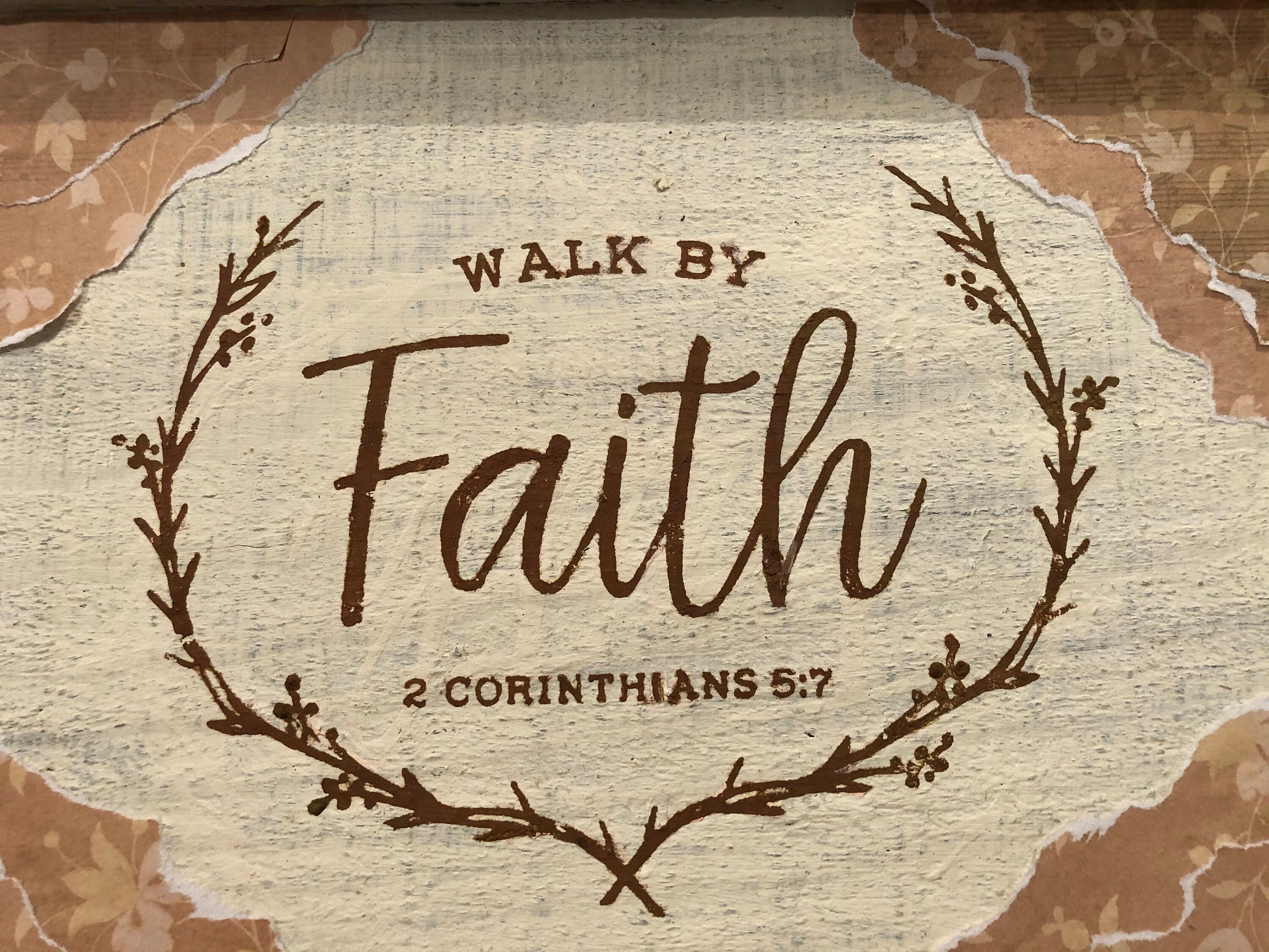 Walk by Faith Wall Decor Etsy