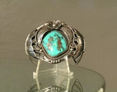 Ed Kee Sterling Silver Turquoise Cuff Bracelet