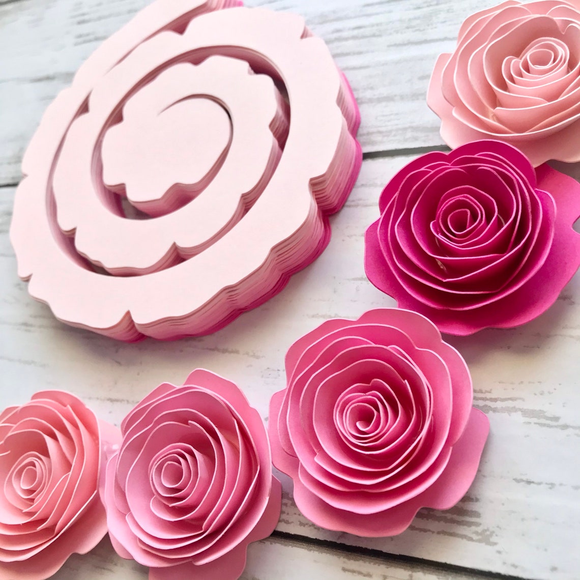 20pcs DIY Precut Paper Flowers Unrolled Paper Flowers 1 to Etsy