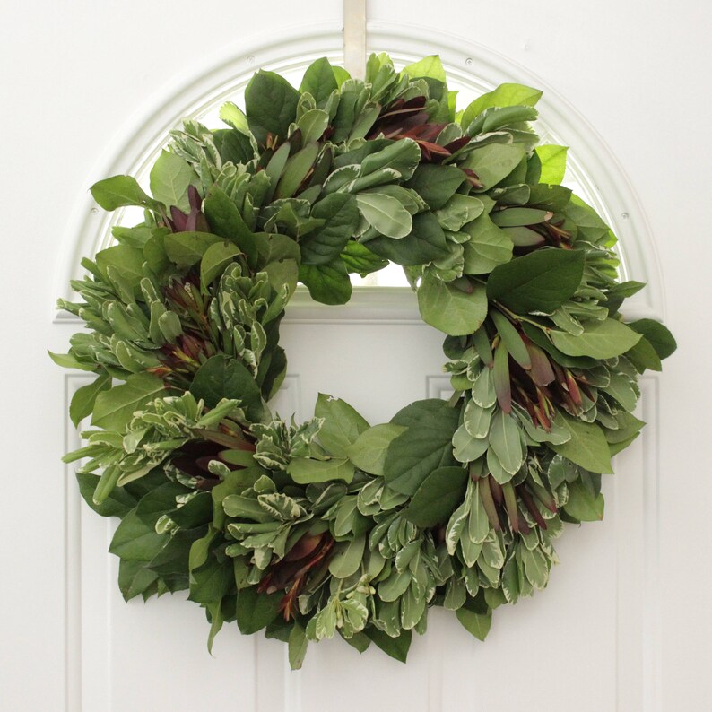 Mixed Greens Wreath 20 Etsy