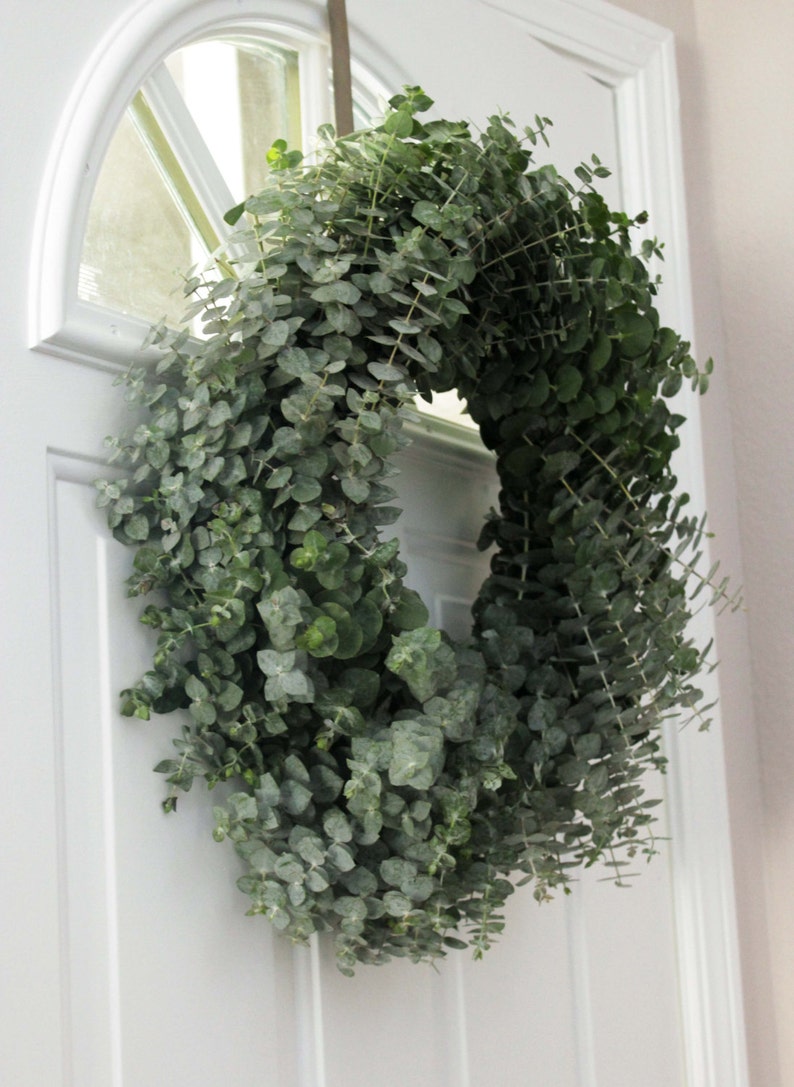 Handmade Fresh Wreath Baby Blue Eucalyptus Wreath 24 Etsy