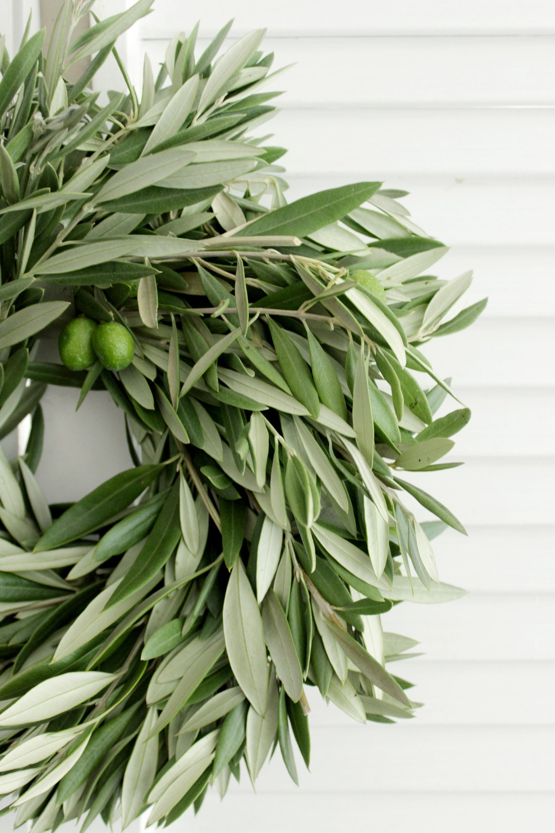 Fresh Handmade Olive Branch Wreath 12 Greenery Wreath Etsy