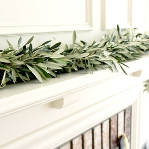 Handmade Fresh Olive Branch Greenery Garland 6 feet for Home Wedding Holidays Fall & Winter Table Décor image 4
