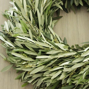 Fresh Handmade Olive Branch Wreath 20 Greenery Wreath for Mother's Day Gift, Home Decor, Wedding, Housewarming image 4