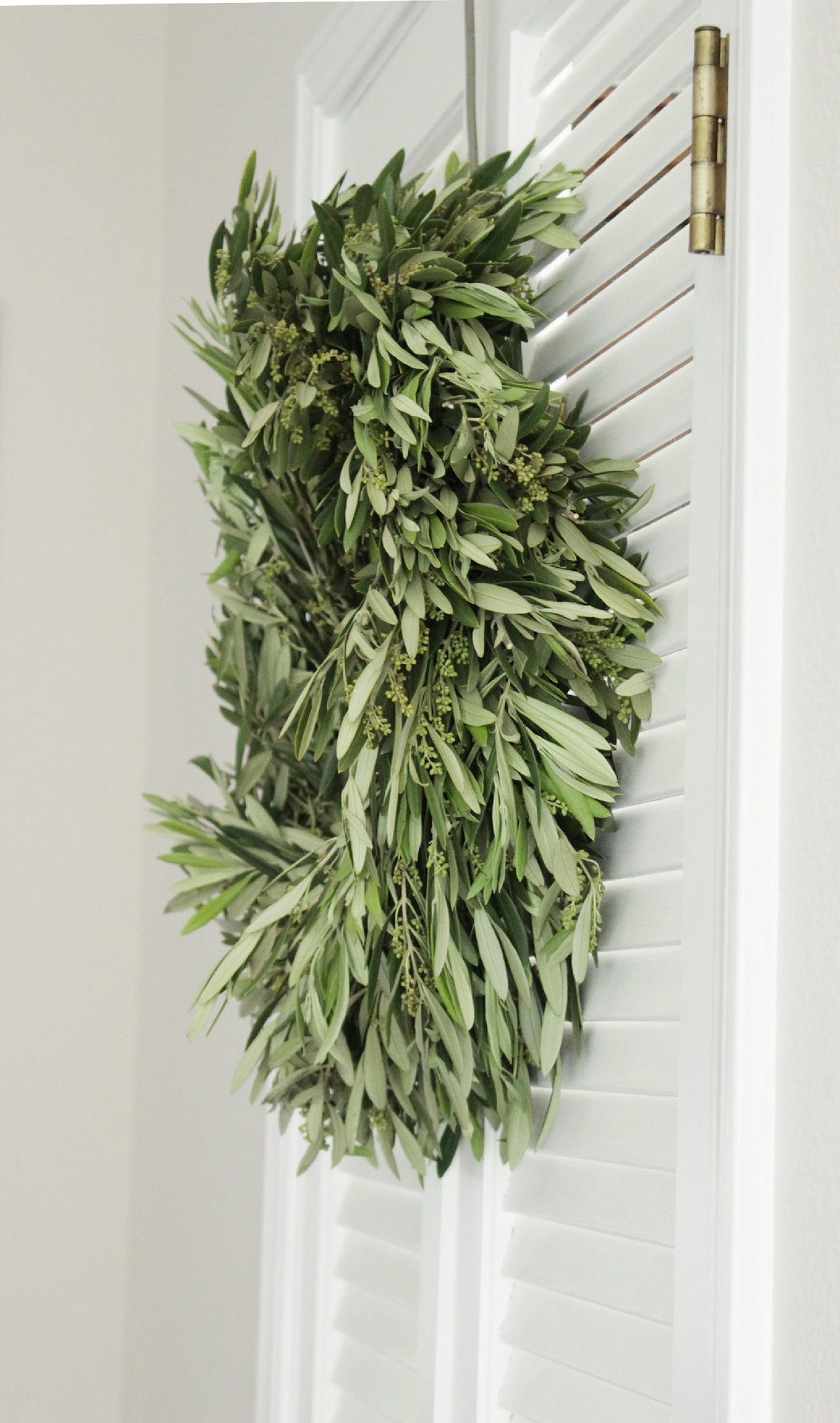 Fresh Handmade Olive Branch Wreath 20 Greenery Wreath Etsy