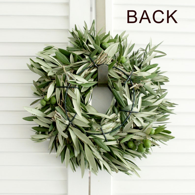 Fresh Handmade Olive Branch Wreath 12 Greenery Wreath Etsy