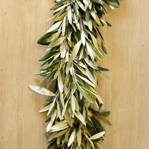 Handmade Fresh Olive Branch Greenery Garland 6 feet for Home Wedding Holidays Fall & Winter Table Décor image 2