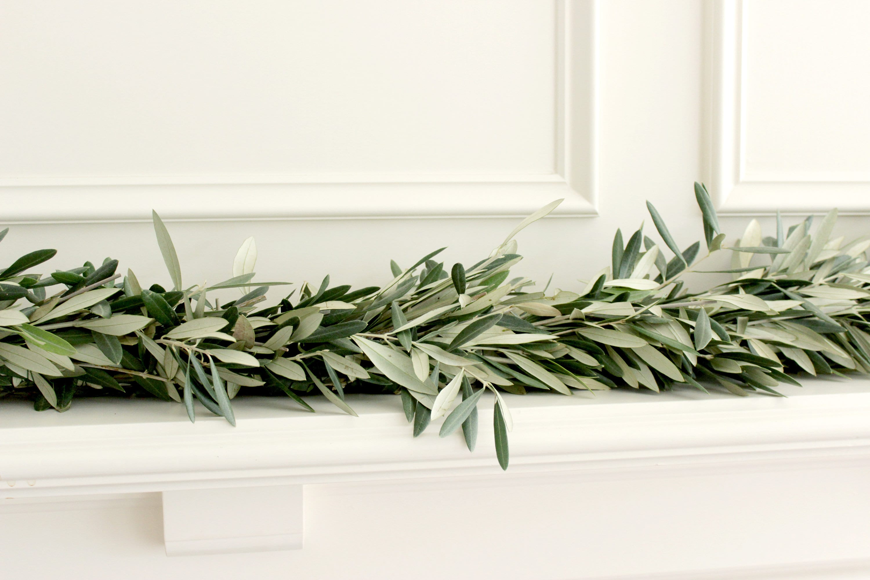 Handmade Fresh Olive Branch Greenery Garland 6 Feet for Home