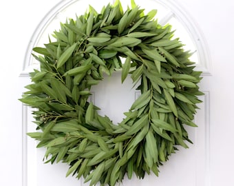 Fresh Bay Leaf Wreath- 24"