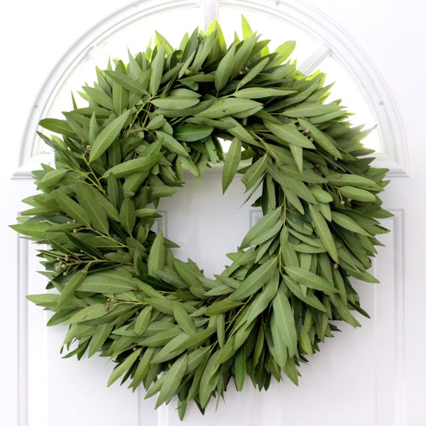 Fresh Bay Leaf Wreath Etsy