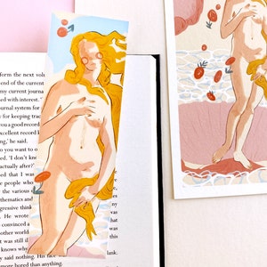 Venus Bookmark The Birth of Venus, Botticelli Illustration, Famous Artwork, Goddess, Aphrodite, Feminist Stationery image 6