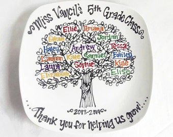 Teacher Graduation Gift Etsy - the original teachers appreciation end of school year graduation class gift class tree personalized custom name plate