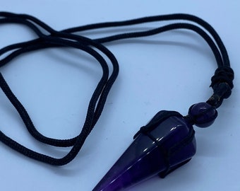 Amethyst Pendulum Necklace