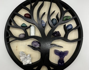 Wooden Tree Shelf -Crystal Shelf - Witchy Shelf